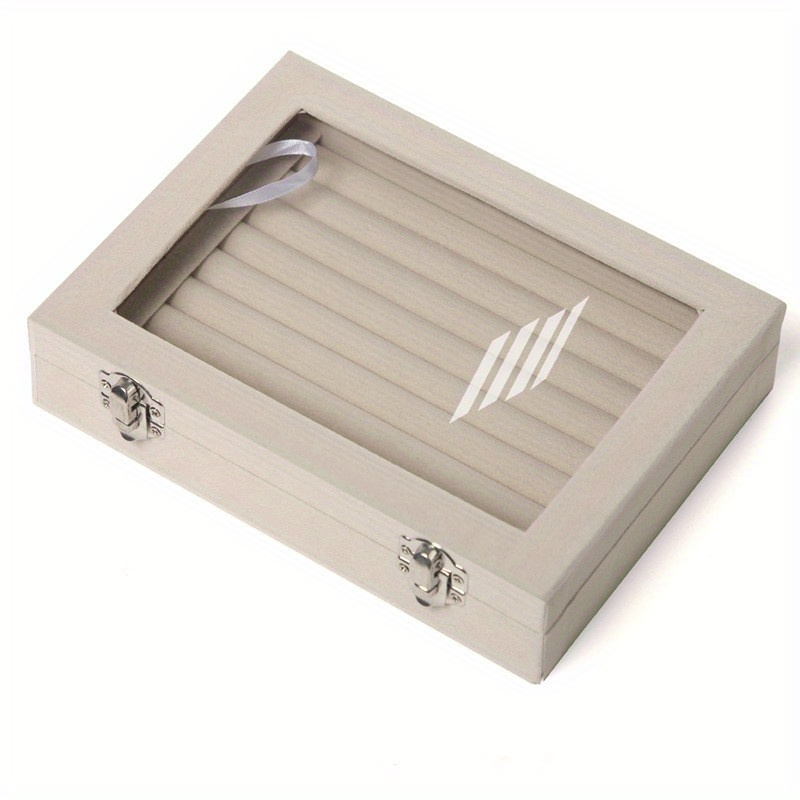 Flannelette 24 Grid Ornaments Earring Box